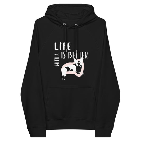Dog Lovers Unisex eco raglan hoodie