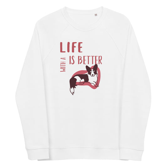 Dog Lovers - Unisex organic raglan sweatshirt